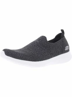 Skechers Ultra Flex-Harmonious Womens Knit Slip On Walking Shoes