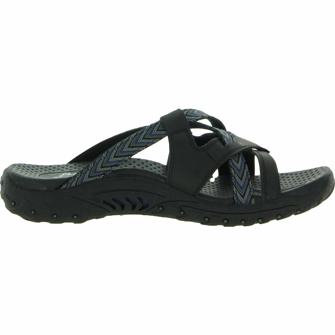 Skechers Reggae Soundproof Womens Faux Leather Sport Slide Sandals 4 Skechers Reggae Soundproof Womens Faux Leather Sport Slide Sandals - Image 2