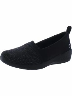 Skechers Arya-Shine And Glow Womens Lifestyle Laceless Slip-On Sneakers