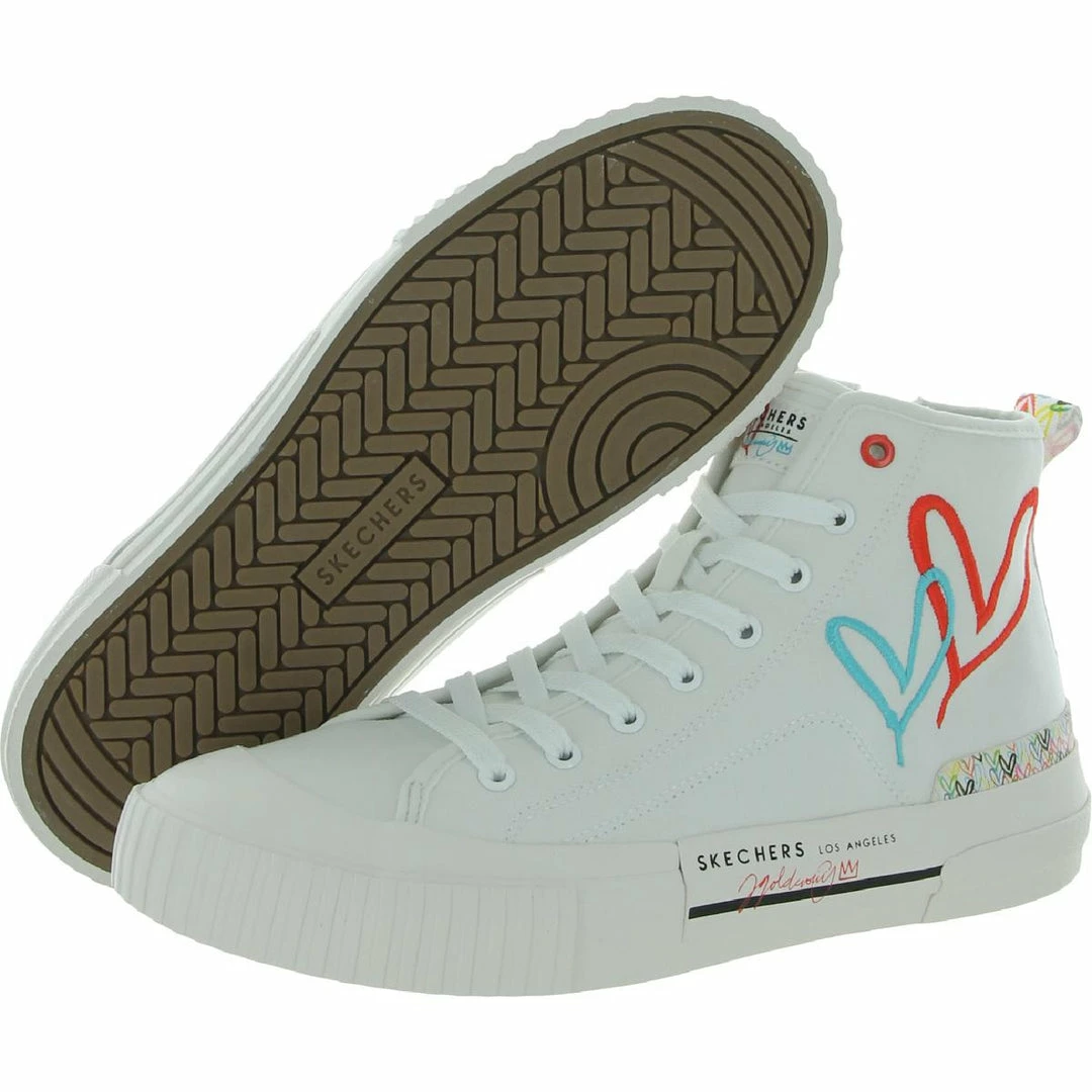 Skechers New Moon-Growing Love Womens Fitness Lifestyle High-Top Sneakers 5 Skechers New Moon-Growing Love Womens Fitness Lifestyle High-Top Sneakers - Image 3