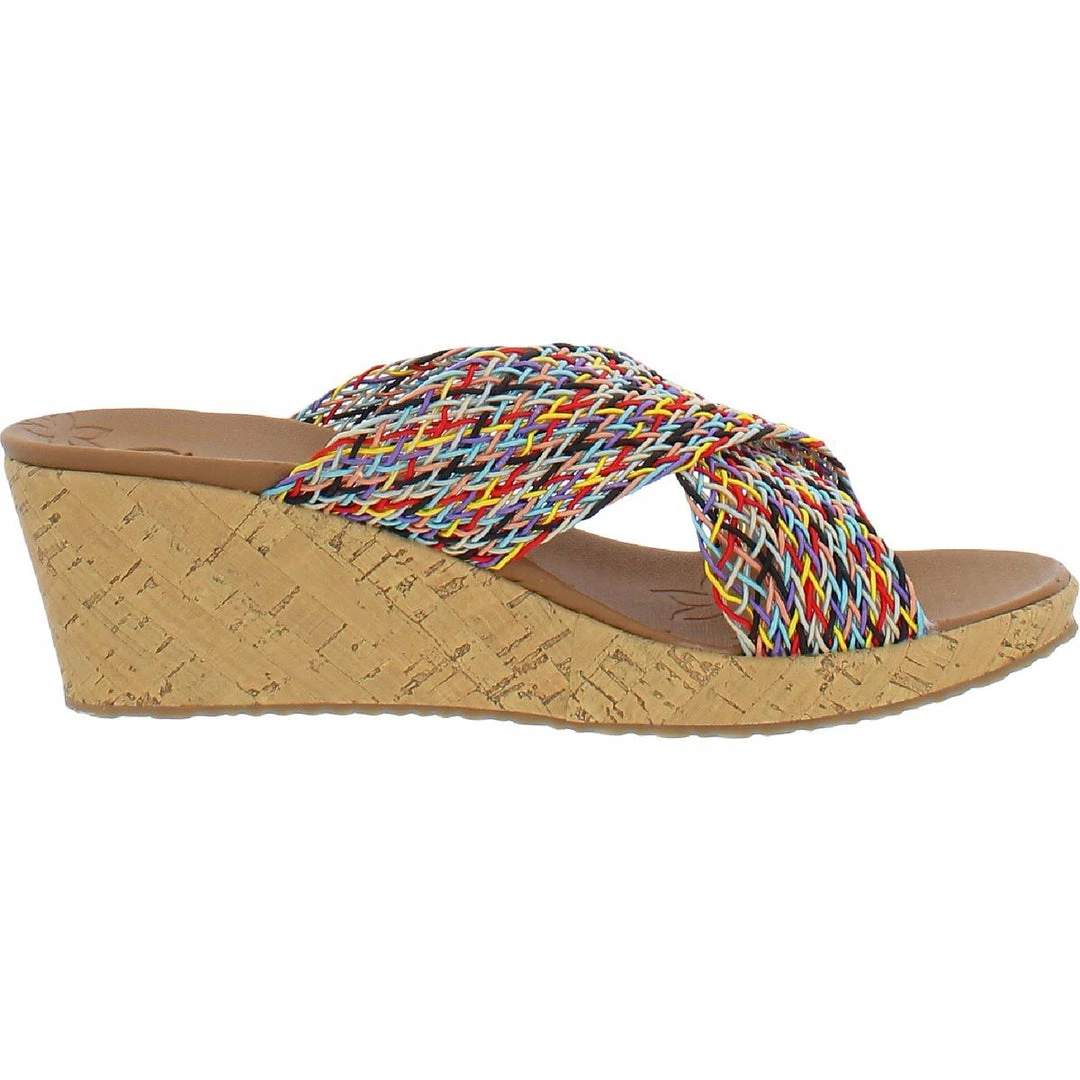Skechers Beverlee-Vacation Mode Womens Open Toe Slip-on Wedge Sandals 5 Skechers Beverlee-Vacation Mode Womens Open Toe Slip-on Wedge Sandals - Image 3