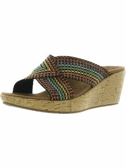 Skechers Womens Dressy Padded Insole Wedge Sandals