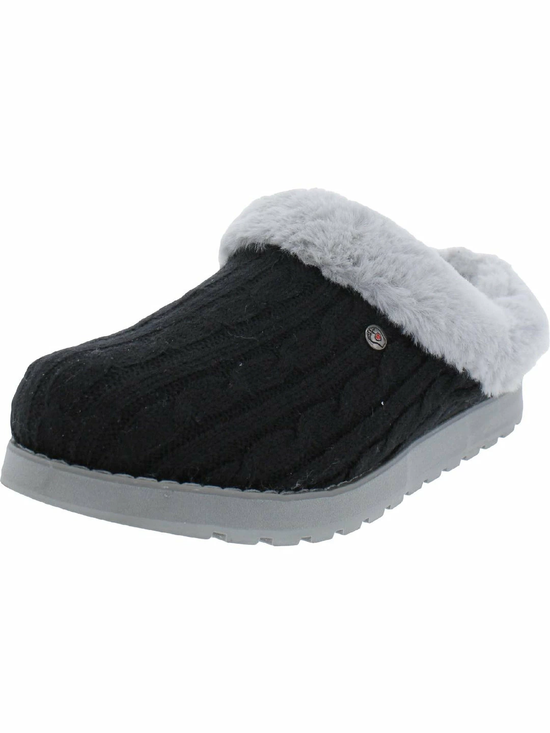 Skechers Keepsakes Ice Angel Womens Cable Knit Faux Fur Clog Slippers 7 Skechers Keepsakes Ice Angel Womens Cable Knit Faux Fur Clog Slippers - Image 5