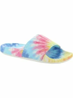 Skechers Womens Tie Die Flat Slide Sandals