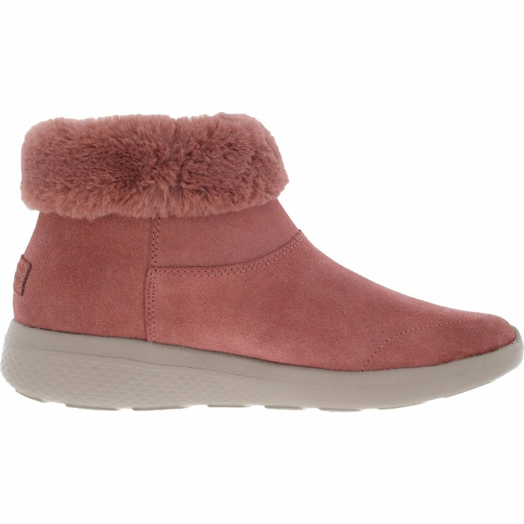 Skechers On The Go City 2- Enchanted Womens Leather Faux Fur Ankle Boots 4 Skechers On The Go City 2- Enchanted Womens Leather Faux Fur Ankle Boots - Image 2