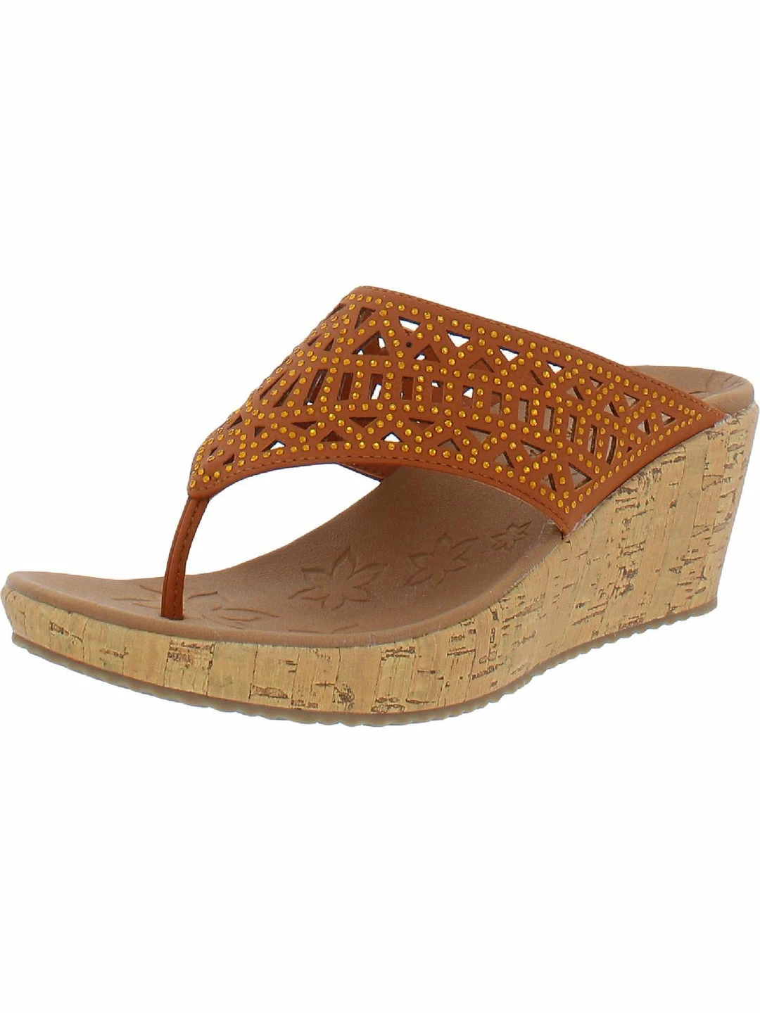 Skechers Beverlee Womens Slip On Embellished Wedge Sandals 3 Skechers Beverlee Womens Slip On Embellished Wedge Sandals