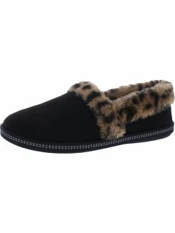 Skechers Cozy Campfire-Frisky Gal Womens Faux Fur Animal Print Loafer Slippers