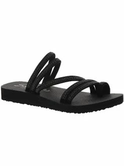 Skechers Meditation Glam Flash Womens Embellished Slip On Flat Sandals