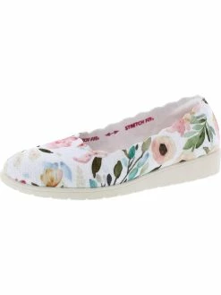 Skechers Cleo Flex-Floressence Womens Canvas Lifestyle Slip-On Sneakers