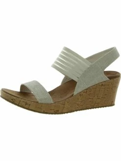 Skechers Beverlee-Smitten Kitten Womens Shimmer Platform Wedge Sandals