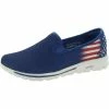 Skechers Go Walk Classic- Early July Womens Laceless Loafer Slip-On Sneakers