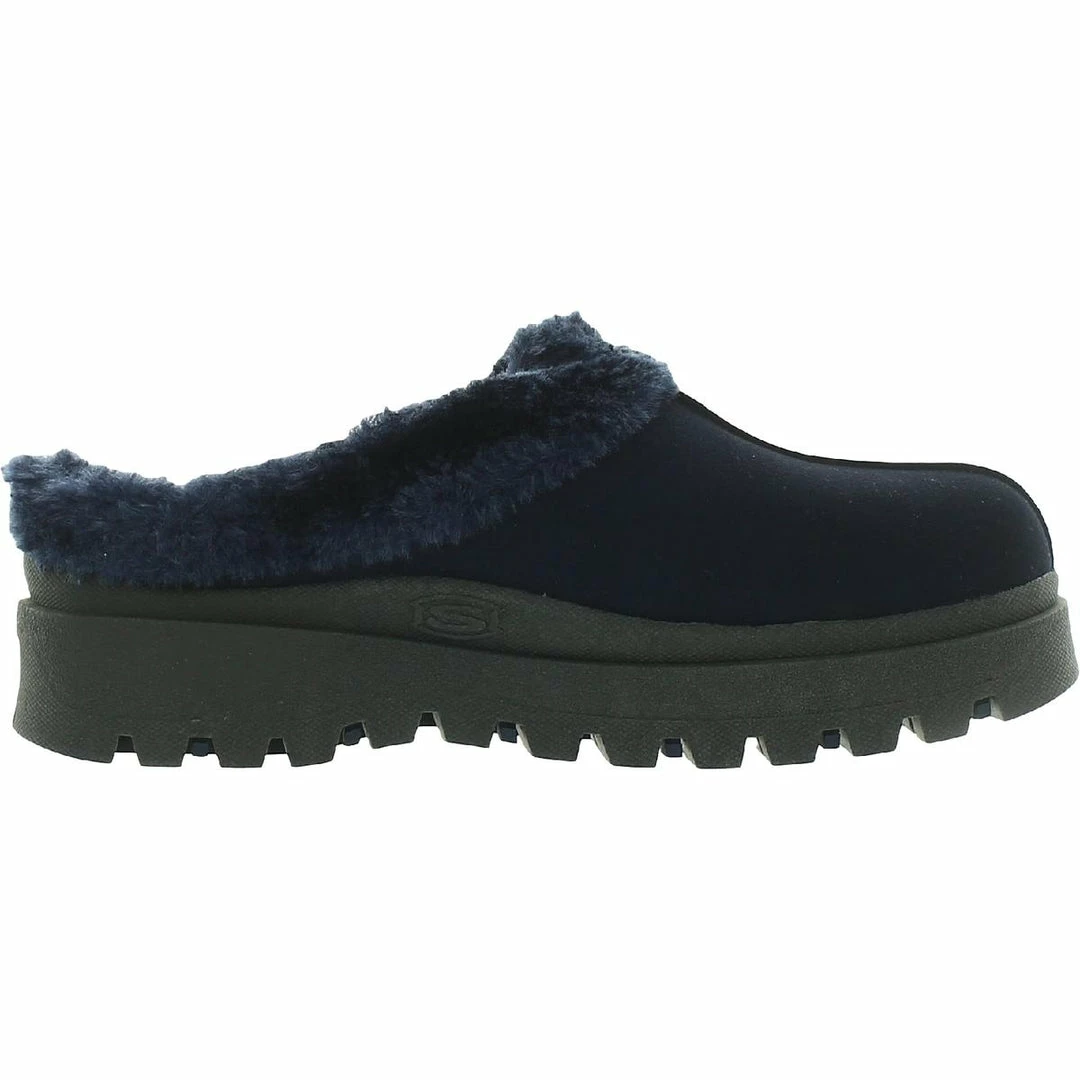 Skechers Fortress Womens Suede Faux Fur Clog Slippers 4 Skechers Fortress Womens Suede Faux Fur Clog Slippers - Image 2