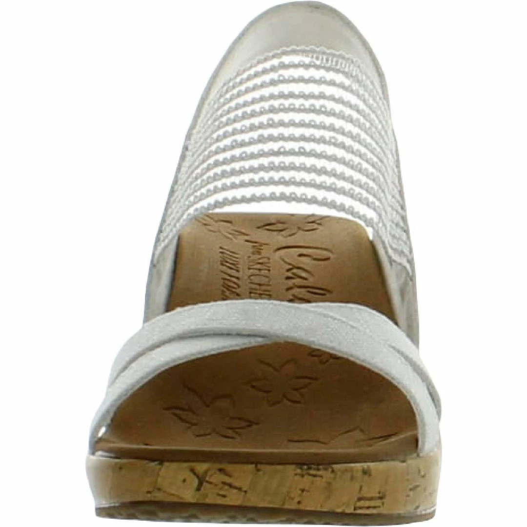 Skechers Beverlee Womens Cork Slip On Wedge Sandals 4 Skechers Beverlee Womens Cork Slip On Wedge Sandals - Image 2