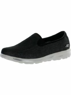 Skechers Go Walk Classic Basic Fun Womens Shimmer Slip On Casual and Fashion Sneakers