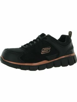 Skechers Womens Leather Slip Resistant Work and Safety Shoes