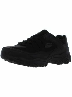 Skechers Afterburn Mens Leather Memory Foam Fashion Sneakers