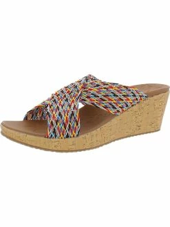 Skechers Beverlee-Vacation Mode Womens Open Toe Slip-on Wedge Sandals