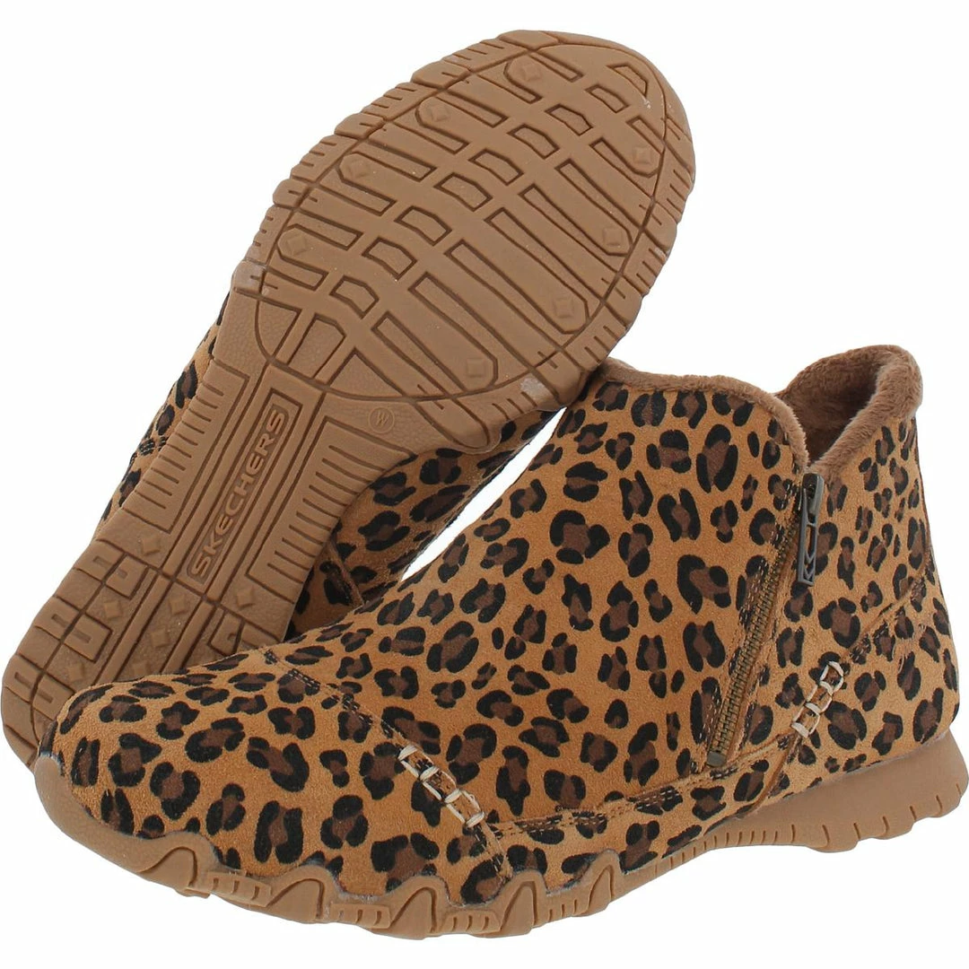 Skechers Bikers MC-EARTHY CHIC Womens Leather Ankle Casual and Fashion Sneakers 4 Skechers Bikers MC-EARTHY CHIC Womens Leather Ankle Casual and Fashion Sneakers - Image 2