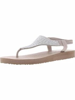 Skechers Cali Meditation Rock Crown Womens Embellished Slip On Thong Sandals