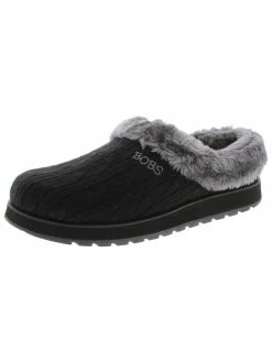 Skechers Keepsakes Delight Fall Womens Cable Knit Indoor/Outdoor Scuff Slippers