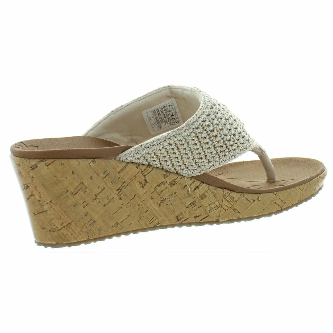 Skechers Beverlee-Fancy Work Womens Flip Flop Slides Wedge Sandals 4 Skechers Beverlee-Fancy Work Womens Flip Flop Slides Wedge Sandals - Image 2