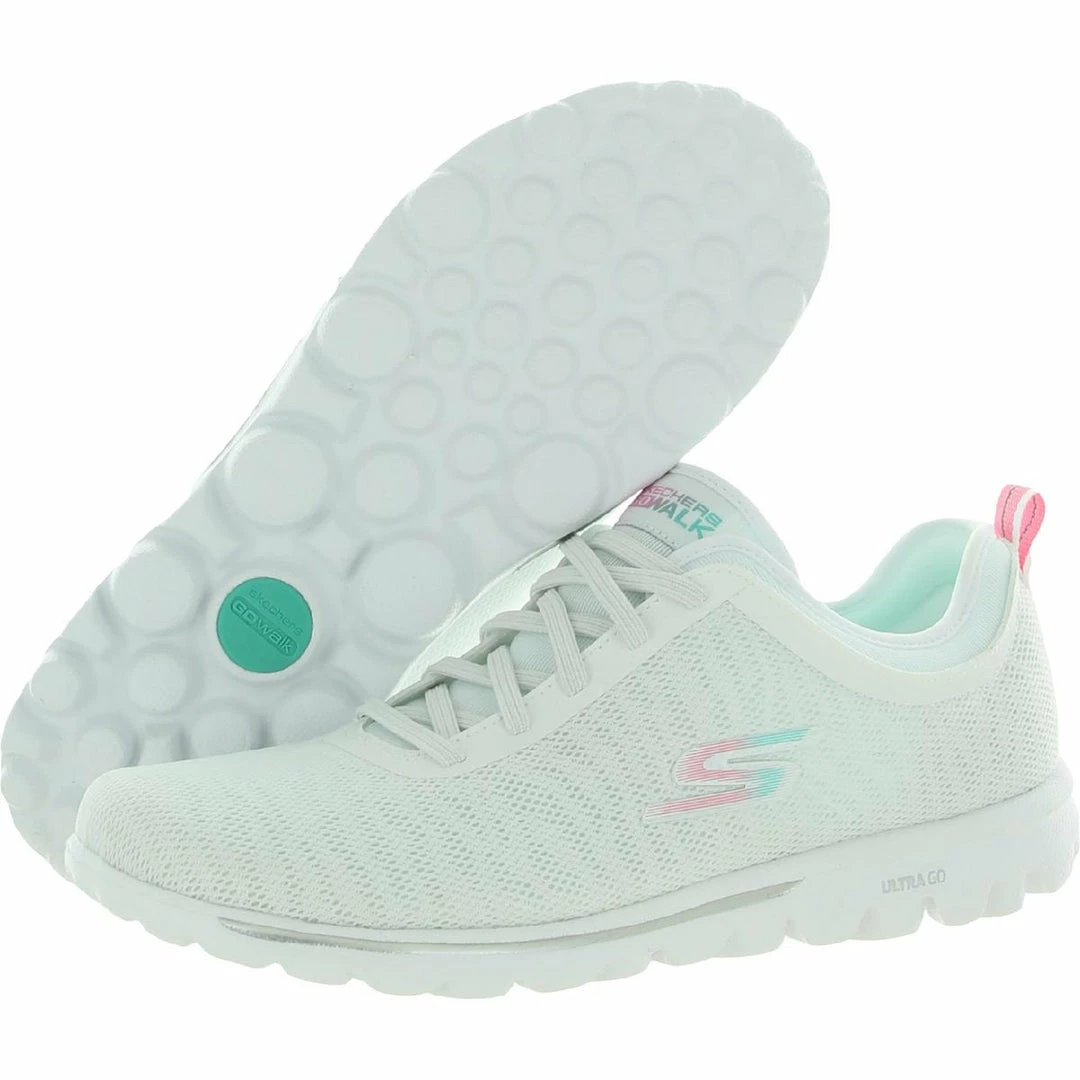 Skechers Go Walk Classic/Blossom Wind Womens Knit Lace Up Casual and Fashion Sneakers 5 Skechers Go Walk Classic/Blossom Wind Womens Knit Lace Up Casual and Fashion Sneakers - Image 3